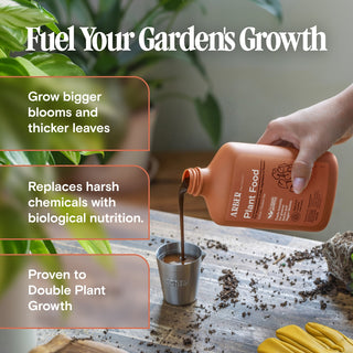 <h2>Fuel Your Garden's Growth</h2>

Grow bigger blooms and thicker leaves.

Replaces harsh chemicals with biological nutrition.

Proven to Double Plant Growth
